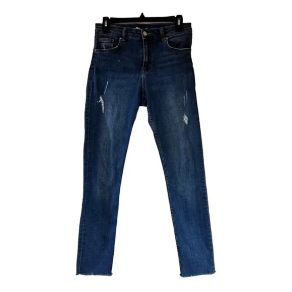 H&M Distressed Skinny Jeans w/Rips and Frayed Hems Sz. 6 - Picture 1 of 5